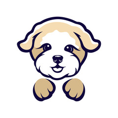 vector dog illustration logo