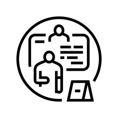 character evidence crime line icon vector illustration