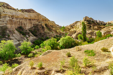 Fototapeta na wymiar Awesome landscape of the Pigeon valley in Cappadocia, Turkey