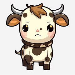 cow cartoon kawaii 2d