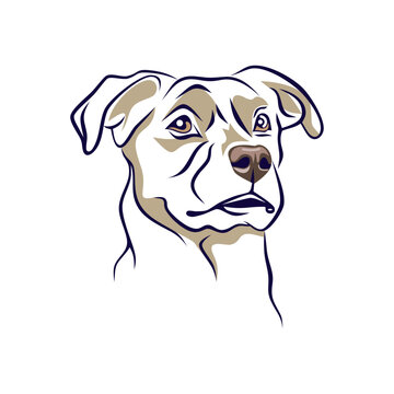 vector dog illustration logo