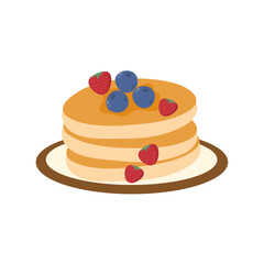 homemade pancakes with fresh berries