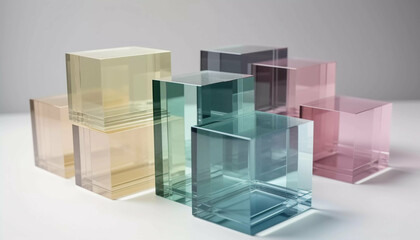 Translucent colored blocks
