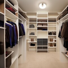Wardrobe with clothes interior ai generated