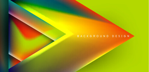 Abstract bakground with overlapping triangles and fluid gradients for covers, templates, flyers, placards, brochures, banners