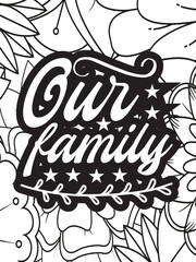 Religious Quotes Coloring pages. Coloring page for adults and kids. Vector Illustration.