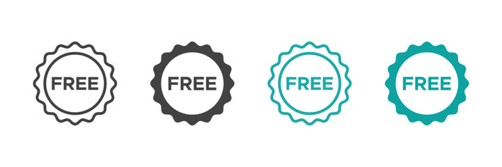 Free vector label illustration set. Free sticker set