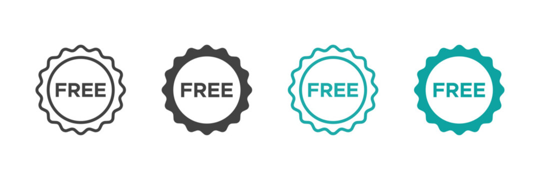 Free vector label illustration set. Free sticker set