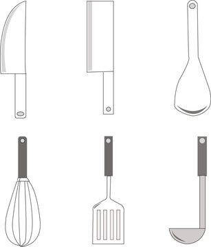 kitchen utensils pictures for coloring