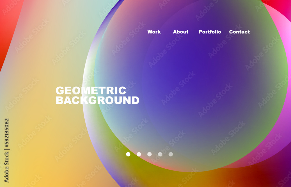 Fototapete Abstract liquid background for your landing page design. Web page for website or mobile app wallpaper