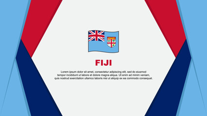 Fiji Flag Abstract Background Design Template. Fiji Independence Day Banner Cartoon Vector Illustration. Fiji Background