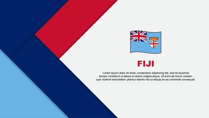 Fiji Flag Abstract Background Design Template. Fiji Independence Day Banner Cartoon Vector Illustration. Fiji Illustration