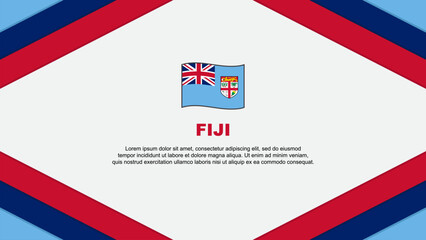 Fiji Flag Abstract Background Design Template. Fiji Independence Day Banner Cartoon Vector Illustration. Fiji Template