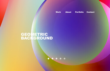 Abstract liquid background for your landing page design. Web page for website or mobile app wallpaper