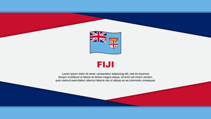 Fiji Flag Abstract Background Design Template. Fiji Independence Day Banner Cartoon Vector Illustration. Fiji Vector