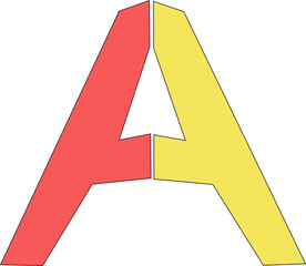 letter a on white