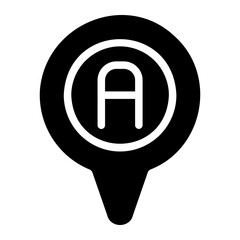 Obraz premium location pin glyph icon