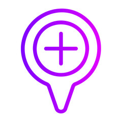 Obraz premium location pin gradient icon