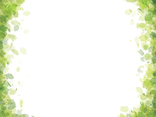 新緑の水彩フレーム