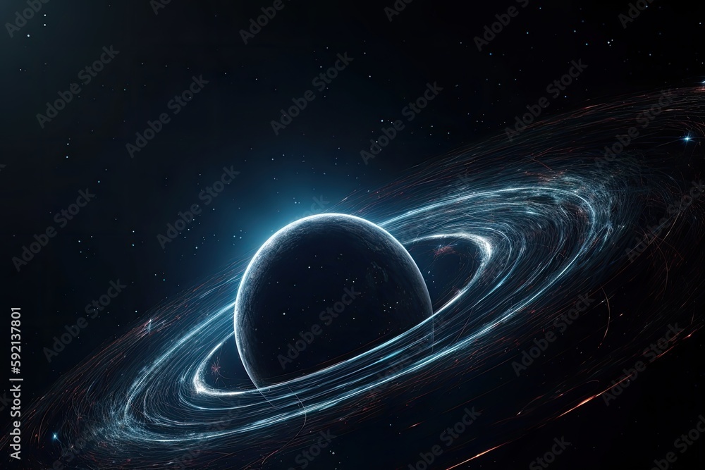 Wall mural close up space scene with planets, stars and galaxies. space galaxy background with planet and aster