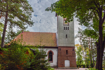 Fototapeta na wymiar Orthodox Church of St. Seraphim of Sarov, former Lutheran Church of Raushen. Svetlogorsk. Kaliningrad region. Russia