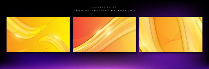 Vector orange yellow gradient dynamic abstract lines background