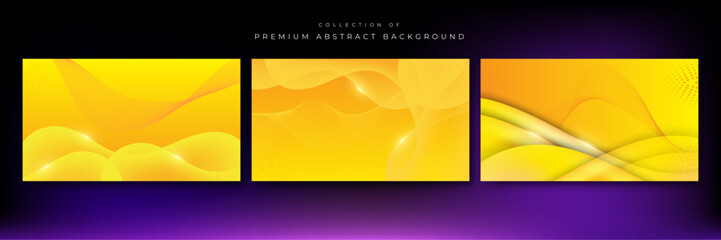 Modern orange yellow geometric shapes 3d abstract technology background. Vector abstract graphic design banner pattern presentation background web template.