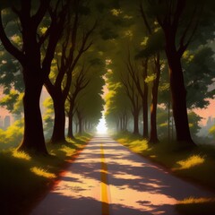 autumn in the park, Generative AI