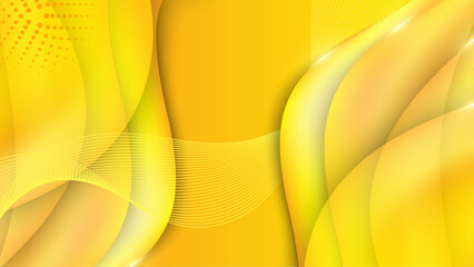 Geometric orange yellow shapes abstract modern technology background design. Vector abstract graphic presentation design banner pattern wallpaper background web template.