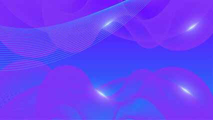 Vector blue purple gradient dynamic abstract lines background
