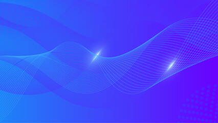 Vector blue purple gradient dynamic abstract lines background
