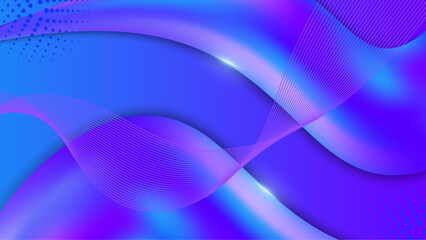 Vector blue purple gradient dynamic abstract lines background