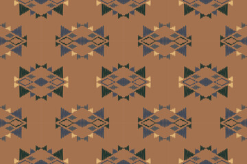 Geometric ethnic pattern design. traditional pattern design It is a pattern geometric shapes. Create beautiful fabric patterns. Design for print. Using in the fashion industry.