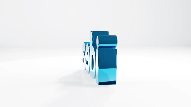 Idea 3d text loopable animation background
