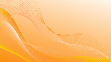 Abstract orange yellow geometric shapes vector technology background, for design brochure, website, flyer. Geometric 3d shapes wallpaper for poster, certificate, presentation, landing page