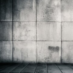 Concrete wall and concrete floor ai generated