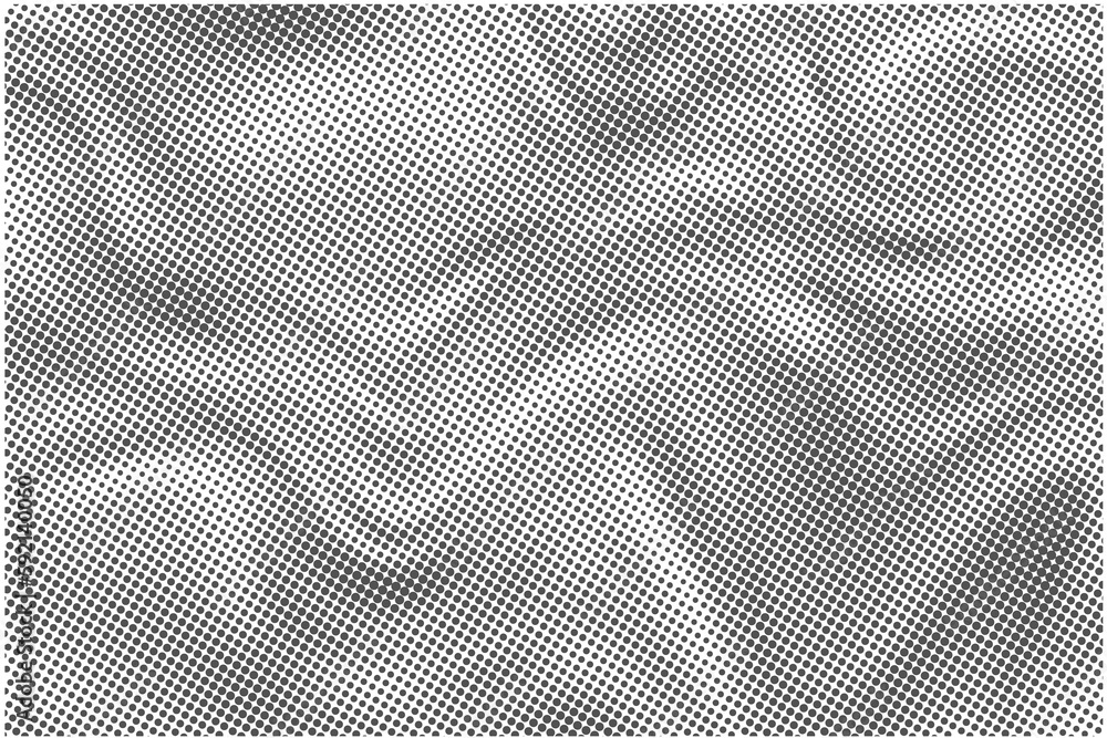 Poster dotted pattern background. wavy abstract halftone texture. curve fluid gradient wallpaper. monochrom