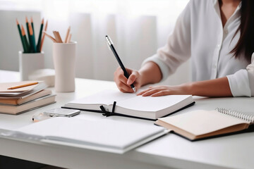 Pessoa Escrevendo, Estudando, Trabalhando e Fazendo Anotações