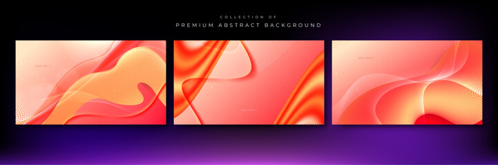 Abstract red geometric wave background