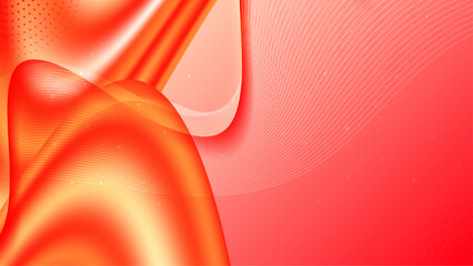 Modern red geometric shapes 3d abstract technology background. Vector abstract graphic design banner pattern presentation background web template.