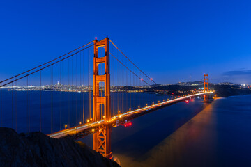 Fototapeta na wymiar San Francisco's Golden Gate Bridge at Sunset