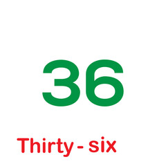 Cardinal number icon vector for children flat illustration