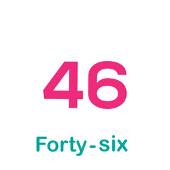 Cardinal number icon vector for children flat illustration