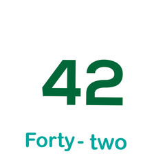 Cardinal number icon vector for children flat illustration