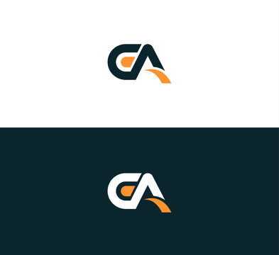 CA, AC letter logo design template elements. Modern abstract digital alphabet letter logo. Vector illustration.