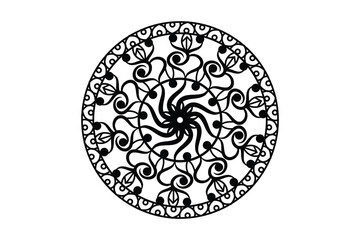 simple mandala coloring book for kids. Adults mandala coloring page. Mandala coloring page for relaxing