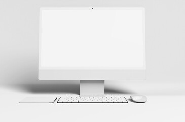 Computer desktop in white background 2