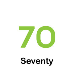 Cardinal number icon vector for children flat illustration