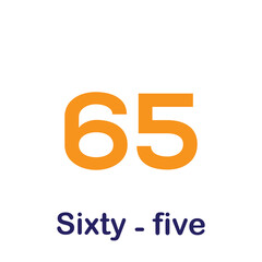 Cardinal number icon vector for children flat illustration