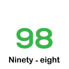 Cardinal number icon vector for children flat illustration